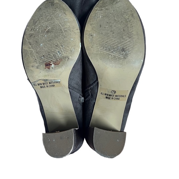 LILIANA BROWN “KENZY-6” OVER THE KNEE CHUNKY HEEL BOOT WITH DRAWSTRING SIZE 7.5 - Picture 11 of 11